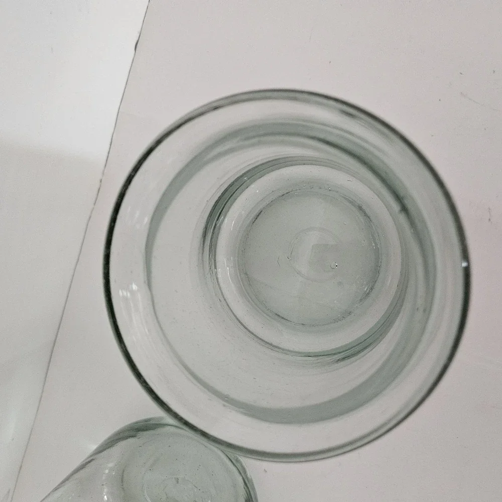Pottery Barn Casa Recycled Green Glass Old Fashion Glasses Set Of 4